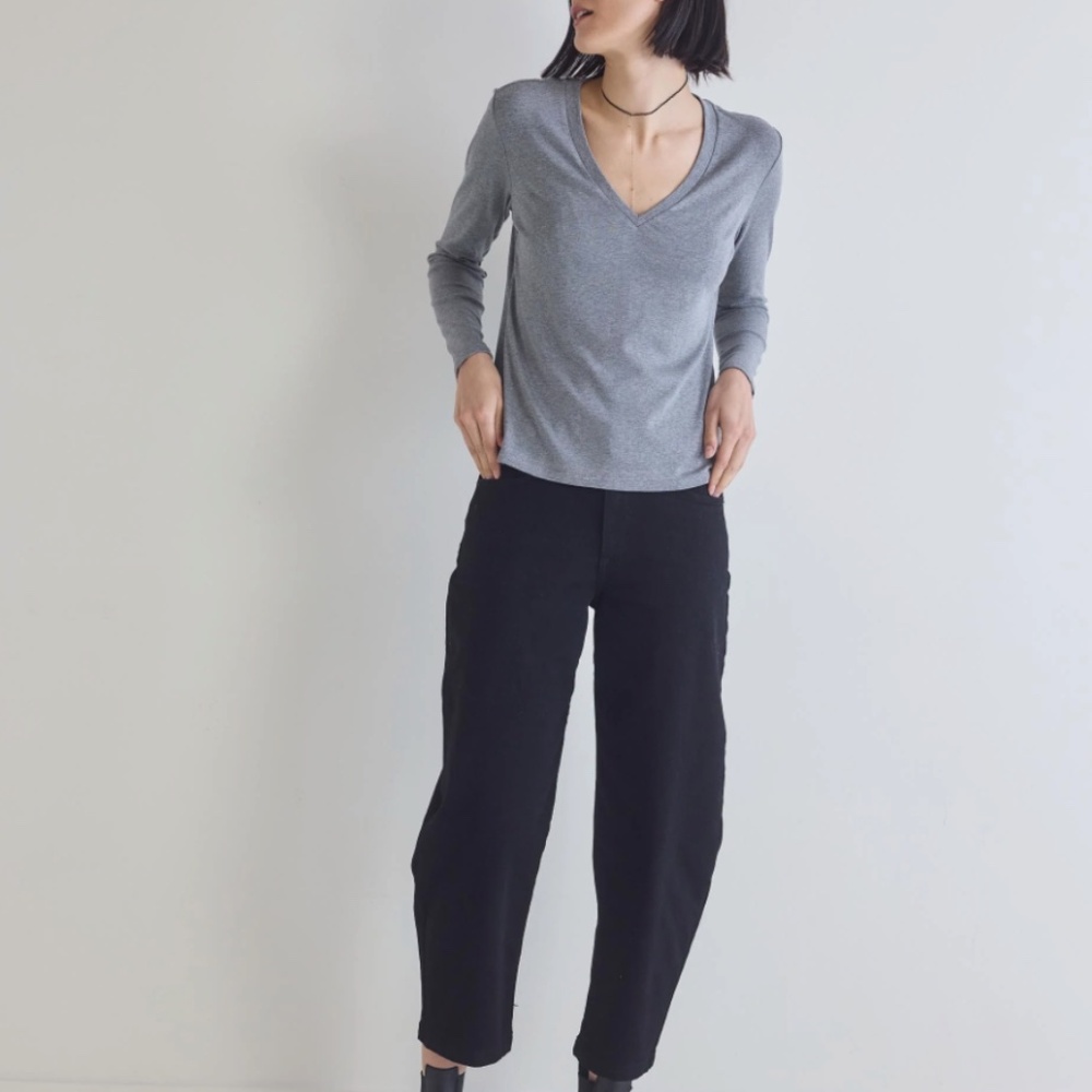 Ruti | The Ultimate Barrel Denim Pants | Size 6 | Washed Black